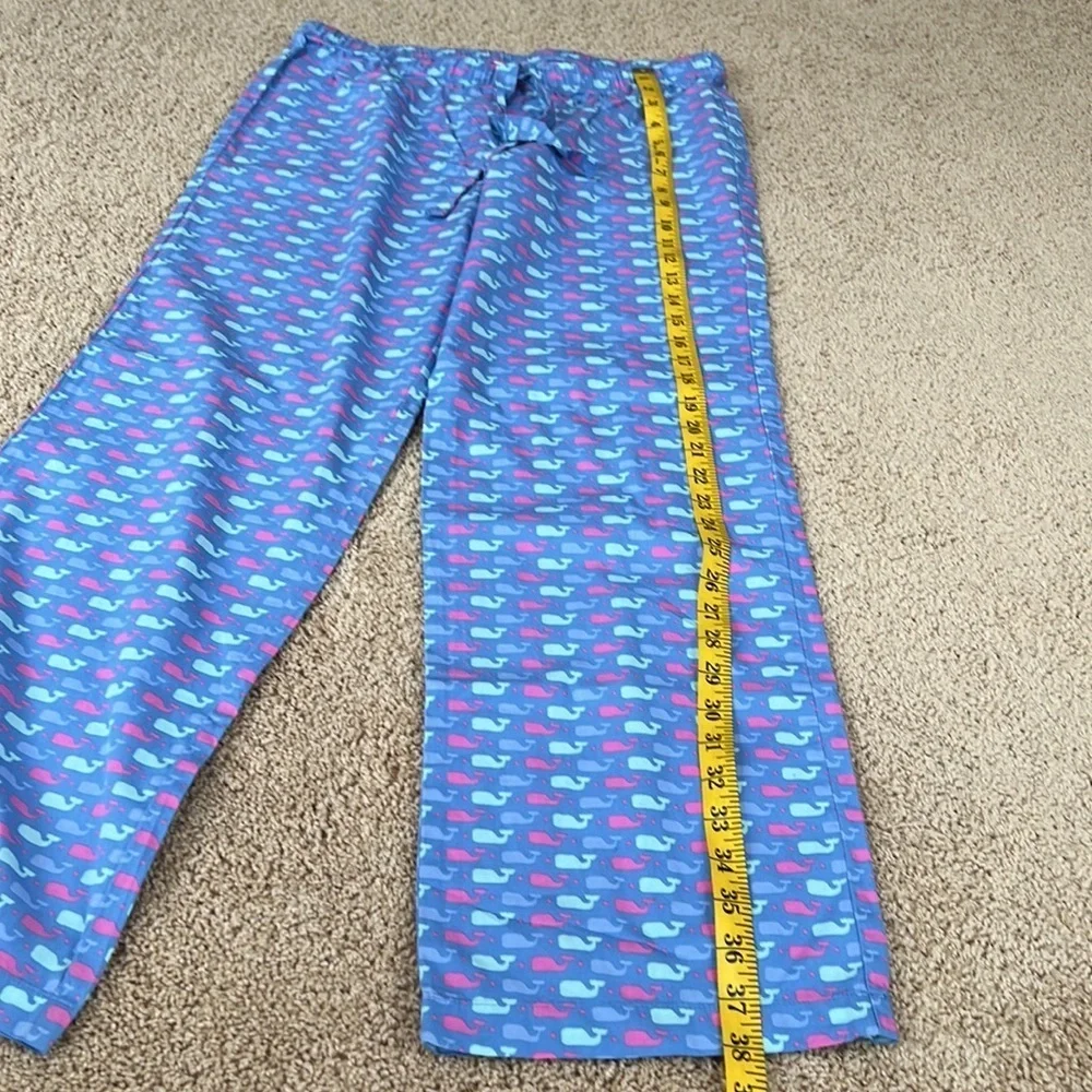 Vineyard vines small blue multi whale print lounge pants/pajamas. - Picture 5 of 8